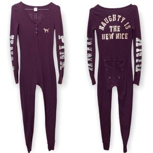 PINK Victoria’s Secret Christmas Naughty Is The New Nice Gold Sequin Pajama M